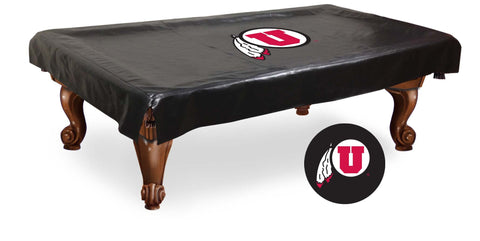 Utah utes hbs cubierta para mesa de billar de vinilo negro - sporting up