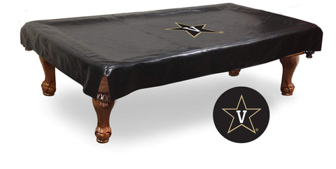 Vanderbilt commodores cubierta de mesa de billar de vinilo negro - sporting up