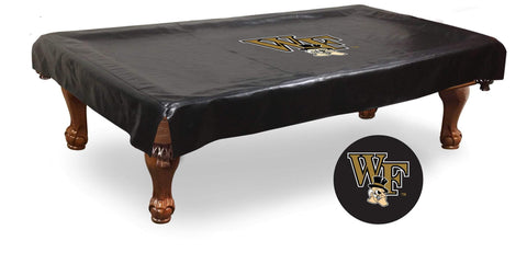 Wake Forest Demon Deacons Black Vinyl Billiard Pool Table Cover - Sporting Up