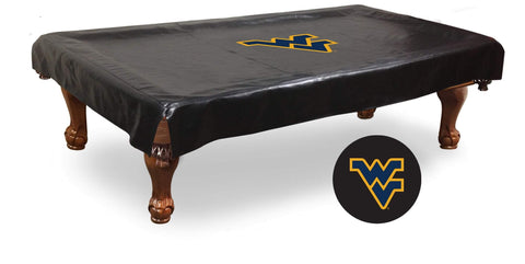 Cubierta de mesa de billar de vinilo negro de West Virginia Mountaineers - sporting up