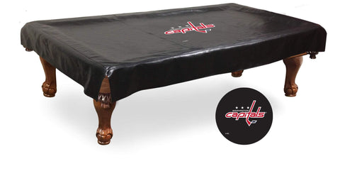 Washington Capitals HBS Black Vinyl Billiard Pool Table Cover - Sporting Up