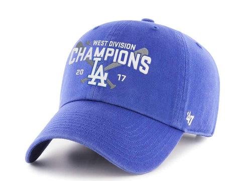 Shop Los Angeles Dodgers 47 Brand 2017 West Division Champs MLB Playoffs Adj Hat Cap - Sporting Up