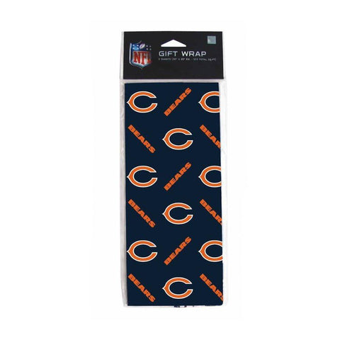Shop Chicago Bears NFL Team Logo Gift Wrapping Paper 3 Sheets (30" X 20") - Sporting Up