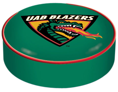 UAB Blazers HBS Green Red Vinyl Elastic Slip Over Bar Stool Seat Cushion Cover - Sporting Up