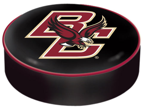 Compre boston college eagles hbs vinilo negro resbalón sobre la cubierta del cojín del asiento del taburete de la barra - sporting up