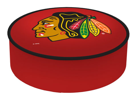 Chicago blackhawks hbs röd vinyl elastisk slip-over barstol sittdynfodral - sportigt upp