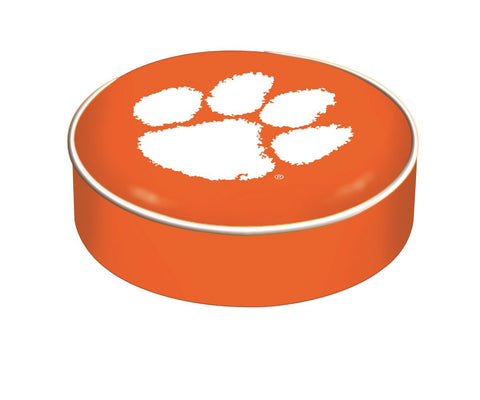 Clemson Tigers HBS orangefarbener Vinyl-Bezug für Barhocker-Sitzkissen zum Überziehen – sportlich