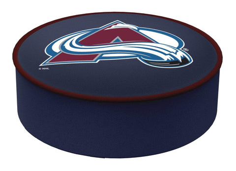 Colorado Avalanche HBS Navy Vinyl Elastic Slip Over Bar Stool Seat Cushion Cover - Sporting Up