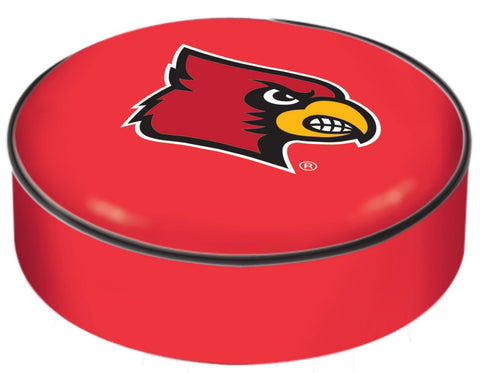 Louisville Cardinals hbs vinyle noir glisser sur la housse de coussin de siège de tabouret de bar - faire du sport
