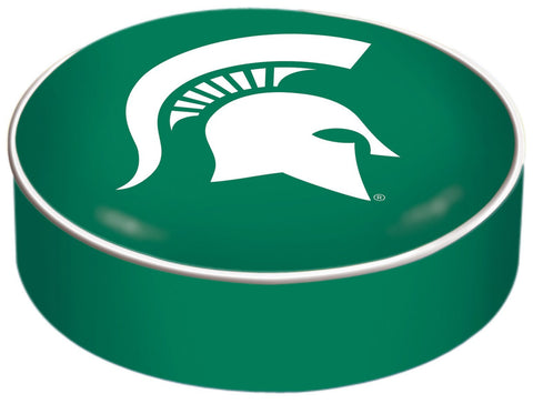 Michigan State Spartans HBS Green Vinyl Slip Over Bar Stool Seat Cushion Cover - Sporting Up