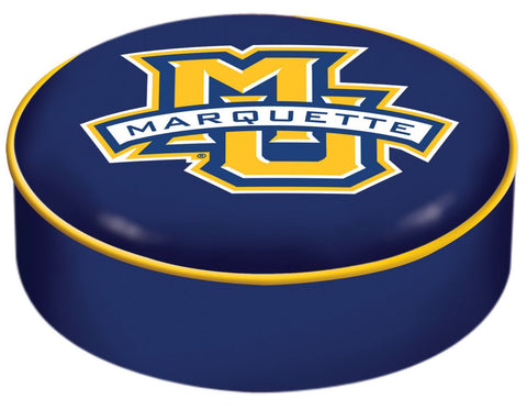 Shop Marquette Golden Eagles HBS Blue Vinyl Slip Over Bar Stool Seat Cushion Cover - Sporting Up