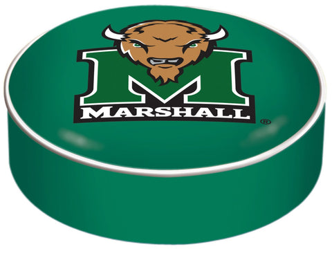 Marshall Thundering Herd HBS Green Vinyl Slip Over Bar Stool Seat Cushion Cover - Sporting Up