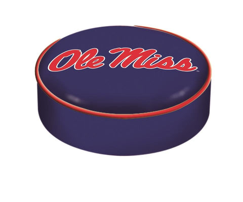 Ole Miss Rebels HBS Navy Vinyl Elastic Slip Over Bar Stool Seat Cushion Cover - Sporting Up