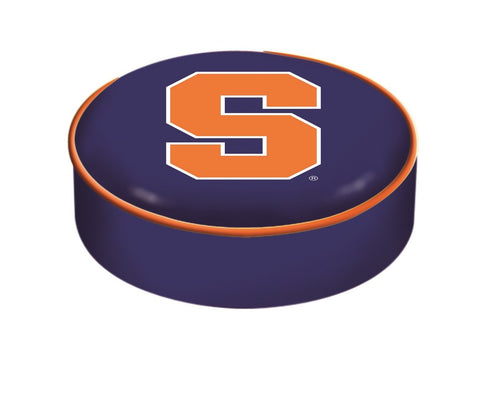 Syracuse naranja hbs vinilo elástico resbalón sobre la cubierta del cojín del asiento del taburete de la barra - sporting up