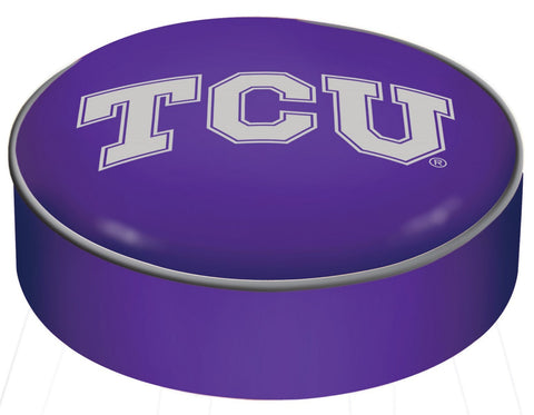 Kaufen Sie TCU Horned Frogs HBS violetter, elastischer, überziehbarer Sitzkissenbezug aus Vinyl für Barhocker – sportlich