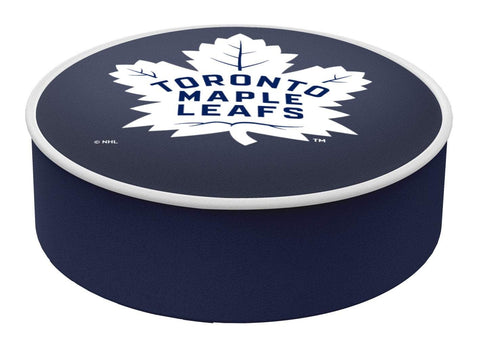 Toronto maple leafs hbs marinblå vinyl slip-over barstol säteskuddfodral - sportigt