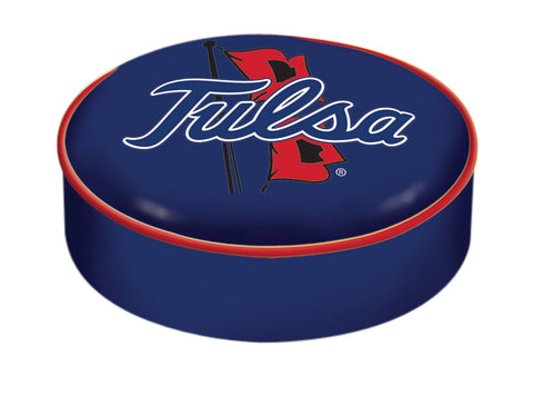 Tulsa golden hurricane hbs marinblå vinyl slip-over barstol säteskuddfodral - sportigt