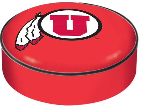 Utah Utes HBS Red Vinyl Elastic Slip Over Bar Stool Seat Cushion Cover - Sporting Up