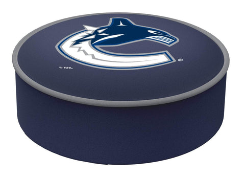 Vancouver Canucks HBS Navy Vinyl Elastic Slip Over Bar Stool Seat Cushion Cover - Sporting Up