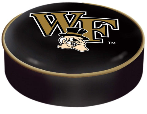 Wake Forest Demon Deacons HBS Black Vinyl Slip Over Bar Stool Seat Cushion Cover - Sporting Up