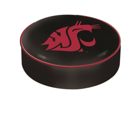 Washington State Cougars hbs vinyle noir glisser sur la housse de coussin de siège de tabouret de bar - faire du sport
