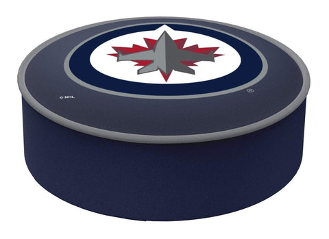 Winnipeg jets hbs marinblå vinyl elastisk slip-over barstol säteskuddfodral - sportigt