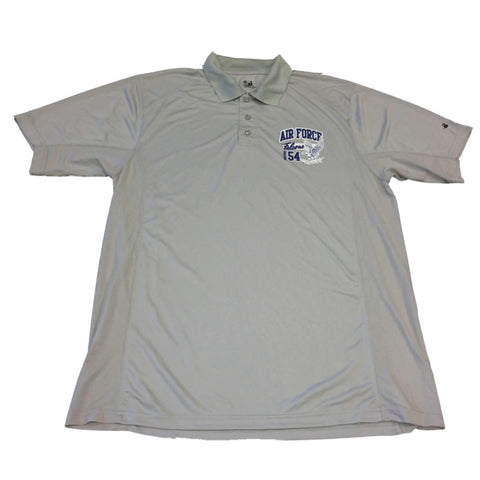 Shop Air Force Falcons Badger Sport Gray Short Sleeve 3 Button Polo T-Shirt (L) - Sporting Up