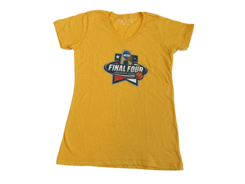 Shop 2016 Final Four The Victory WOMENS Yellow Faded Logo SS V-Neck T-Shirt (L) - Sporting Up