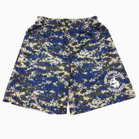 Shop South Dakota State Jackrabbits Blue Digital Camo Drawstring Athletic Shorts (L) - Sporting Up