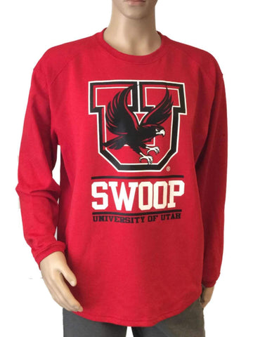 Utah Utes Badger Sport Red Long Sleeve Crew Neck Pullover Sweatshirt (L) - Sporting Up