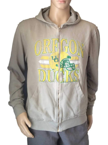 Oregon Ducks Retro Brand Womens Army Green LS Sweat à capuche zippé (M) - Sporting Up