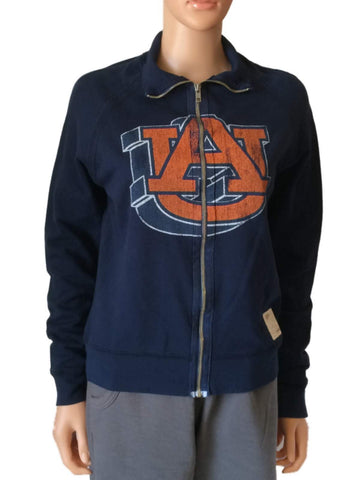 Auburn Tigers Distant Replays WOMENS Navy LS Full Zip Jacket with Pockets (L) - Sporting Up