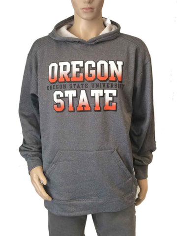 Oregon State Beavers Charcoal Gray Long Sleeve Pullover Hoodie Sweatshirt (L) - Sporting Up