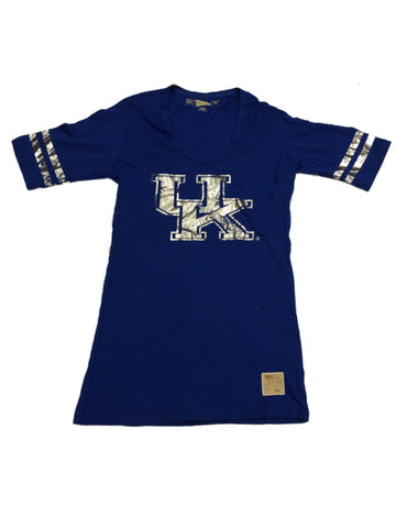 Shoppen Sie das blaue Damen-T-Shirt „Kentucky Wildcats Distance Replays“ mit 1/4-Ärmeln und U-Ausschnitt (M) – sportlich