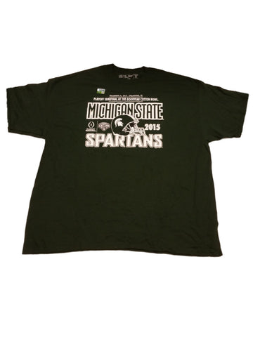 Camiseta verde con cuello redondo y mangas cortas de los playoffs de fútbol de Michigan State Spartans 2015 (2xl) - sporting up