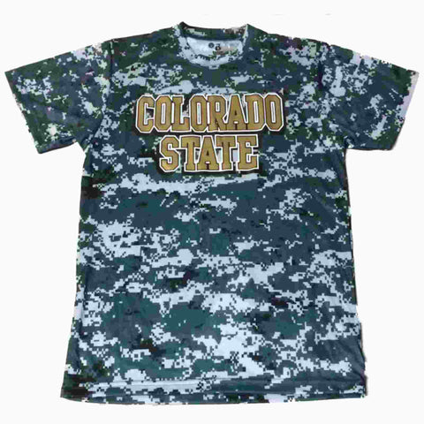 Handla Colorado stat baggar grävling sport ungdom grön digital camo ss t-shirt (m) - sporting up