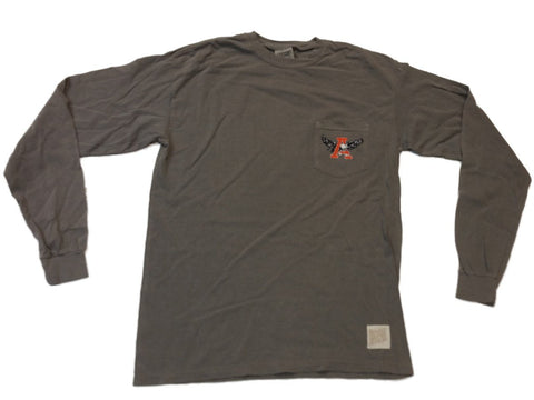 Shop Auburn Tigers Retro Brand Dark Gray War Eagle Logo LS Crew Neck T-Shirt (M) - Sporting Up