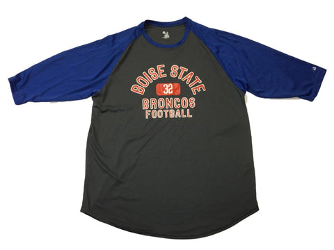 Boise State Broncos Badger Sport Graues T-Shirt im Baseball-Stil mit 3/4-Ärmeln (L) – sportlich