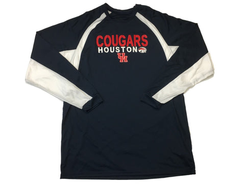 Houston cougars grävling sport marinblå ls t-shirt med rund hals (l) - sportig