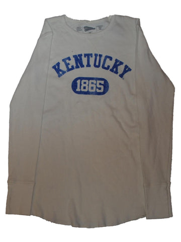 Kentucky Wildcats långärmad stickad skjorta för kvinnor Distant Replays Vit (L) - Sporting Up
