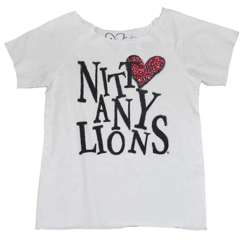 Penn State Nittany Lions Campus Couture T-shirt blanc coupe raglan pour femmes (S) - Sporting Up