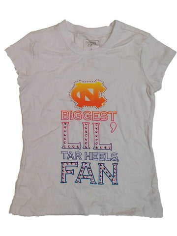 North Carolina Tar Heels Campus Cutee Couture Tout-petit Blanc Lil Fan T-shirt (xs) - Sporting Up