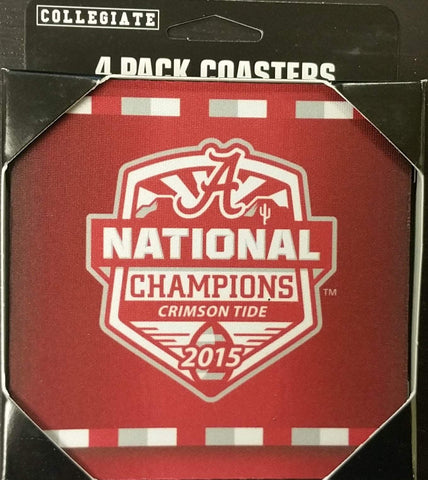 Achetez des dessous de verre en néoprène des champions nationaux de football Alabama Crimson tide Boelter 2015 - Sporting Up