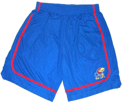 Shop Kansas Jayhawks Colosseum Blue Embroidered-Logo Mesh Drawstring Shorts (L) - Sporting Up