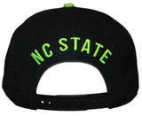 North Carolina State Wolfpack Colosseum Black Adjustable Snapback Hat Cap - Sporting Up