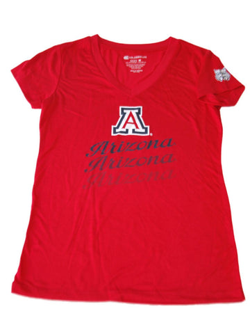 Arizona Wildcats Colosseum Women Red Short Sleeve V-Neck T-Shirt (M) - Sporting Up