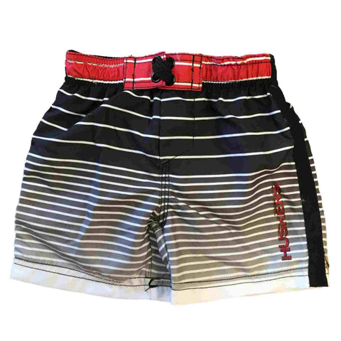 Shop Nebraska Cornhuskers CSS INFANT Black Red Striped Swimwear Shorts Trunks (12M) - Sporting Up