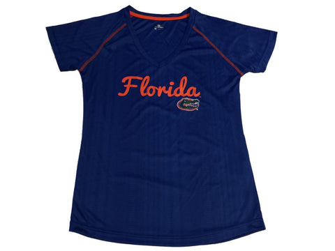Florida Gators Colosseum blaues Damen-Kurzarm-T-Shirt mit V-Ausschnitt (M) – sportlich