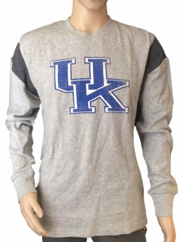 Shoppen Sie das zweifarbige graue LS-Thermo-T-Shirt „Kentucky Wildcats Colosseum“ mit Rundhalsausschnitt (L) – sportlich