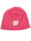 Wisconsin Badgers TOW Pink and Purple Striped GIRLS Reversible Beanie Hat Cap - Sporting Up